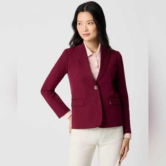 J. Crew 365 Deep Red Blazer, Womens Sz 6. New With Tags - Picture 1 of 10